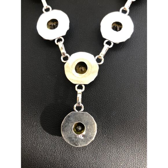 925 Sterling Faceted Citrine Necklace 20" - Picture 6 of 6